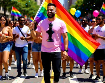 Pride Queen Chess T-Shirt, Subtle LGBTQ Gay Pride Tee