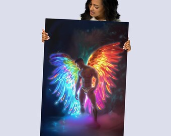 Seraph of Solitude - Celestial Temptations angel metal print