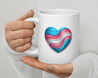Transgender Pride Heart Mug
