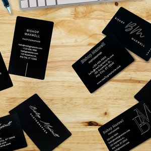 Laser-engraved aluminum personal business metal cards