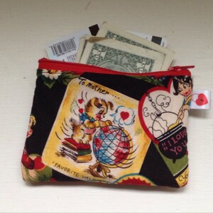 Monedero vintage con forma de San Valentín y tarjetero