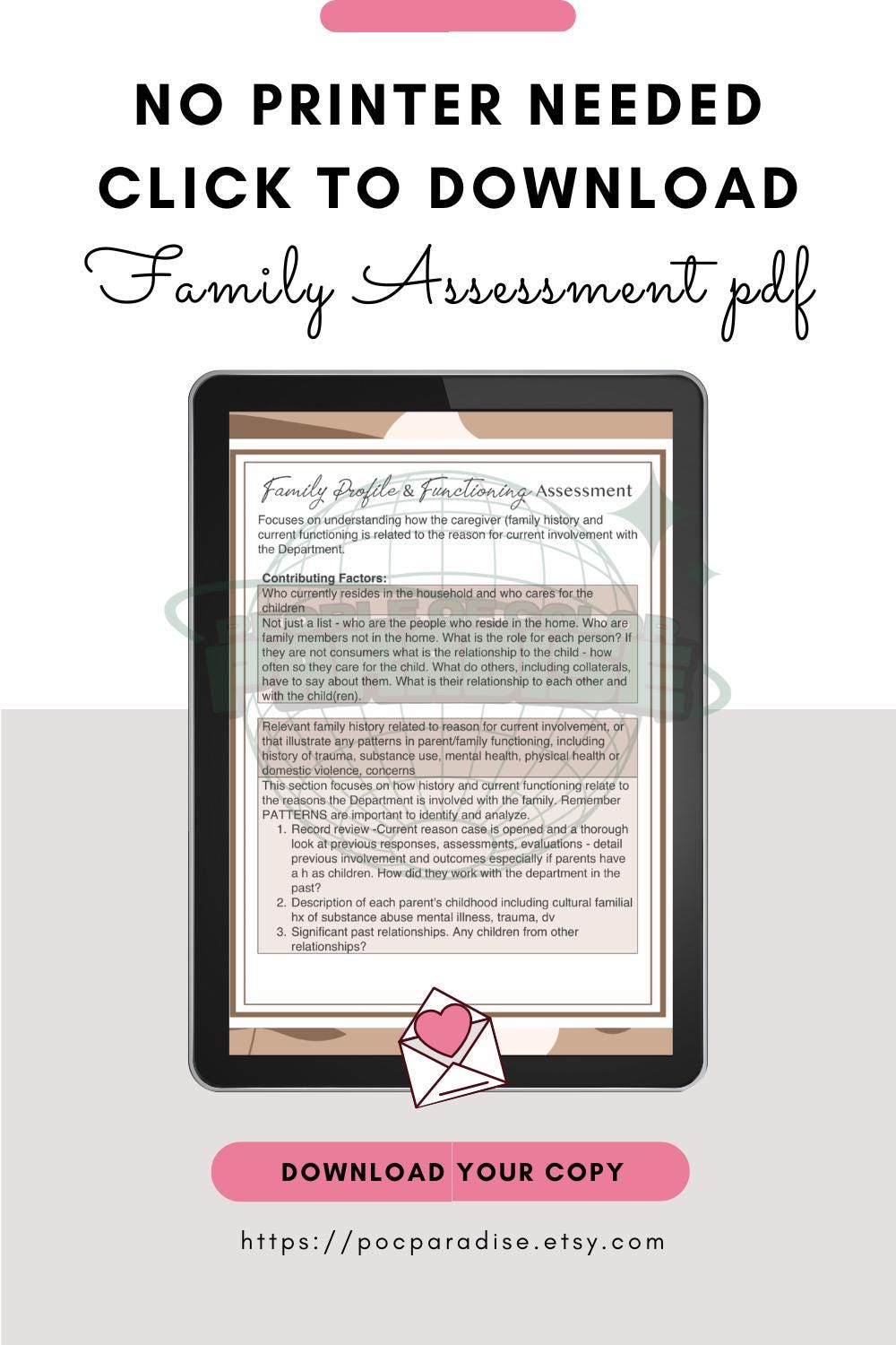 Family Profile & Functioning Assessment Example Psychosocial Assessment ...