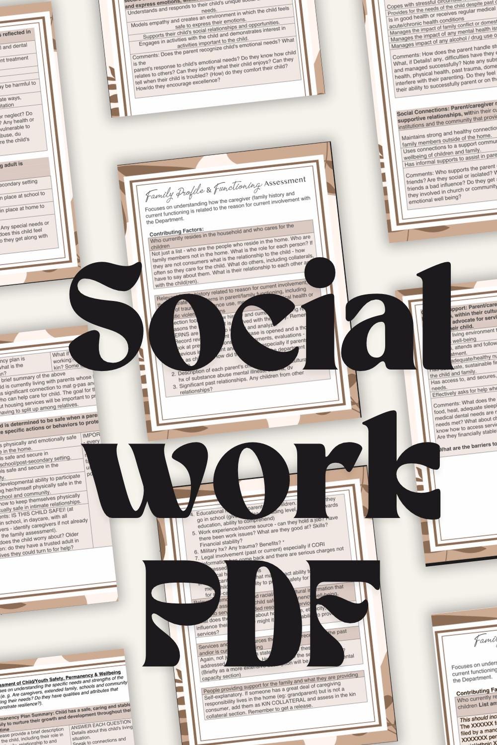 Family Profile & Functioning Assessment Example Psychosocial Assessment ...