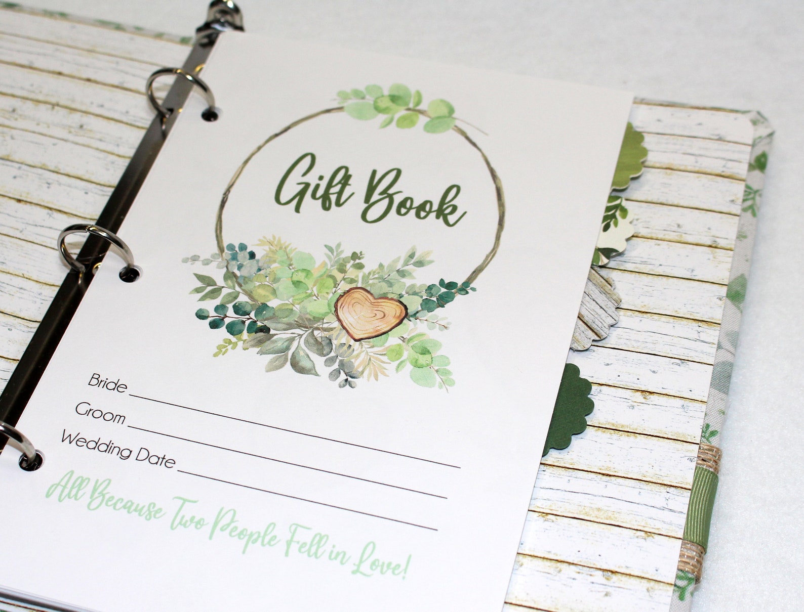 Bridal Shower Gift Log Wedding Gift Book Rustic Bridal Etsy
