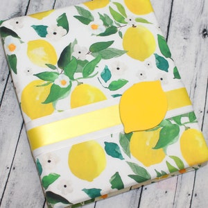 Bridal Shower Guest Book, Lemon Bridal Shower Guest Book, Advice Book, Lemon themed shower, Shower Gift Log, Sign in Book, Personalized