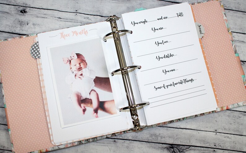 Baby Journal Baby Memory Book Boho Baby Book Monthly - Etsy