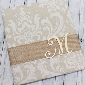 Rustic Wedding Scrapbook, Wedding Memory Book, Wedding keepsake book, Bridal Shower, Rustic Guest Book, Wedding Album, Burlap, Personalized