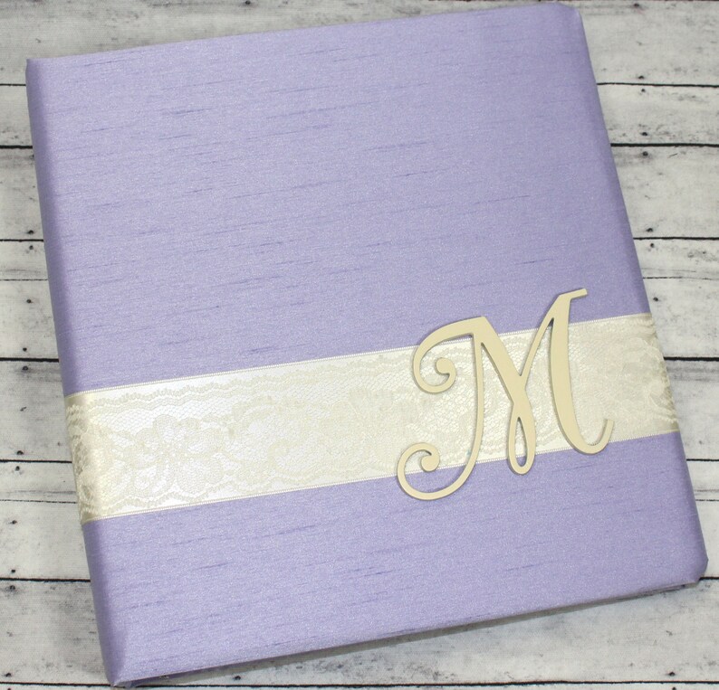 Wedding Memory Book Purple Wedding Guest Book Lilac Etsy