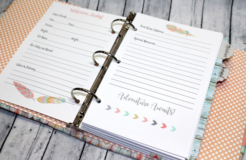 Baby Journal Baby Memory Book Boho Baby Book Monthly - Etsy