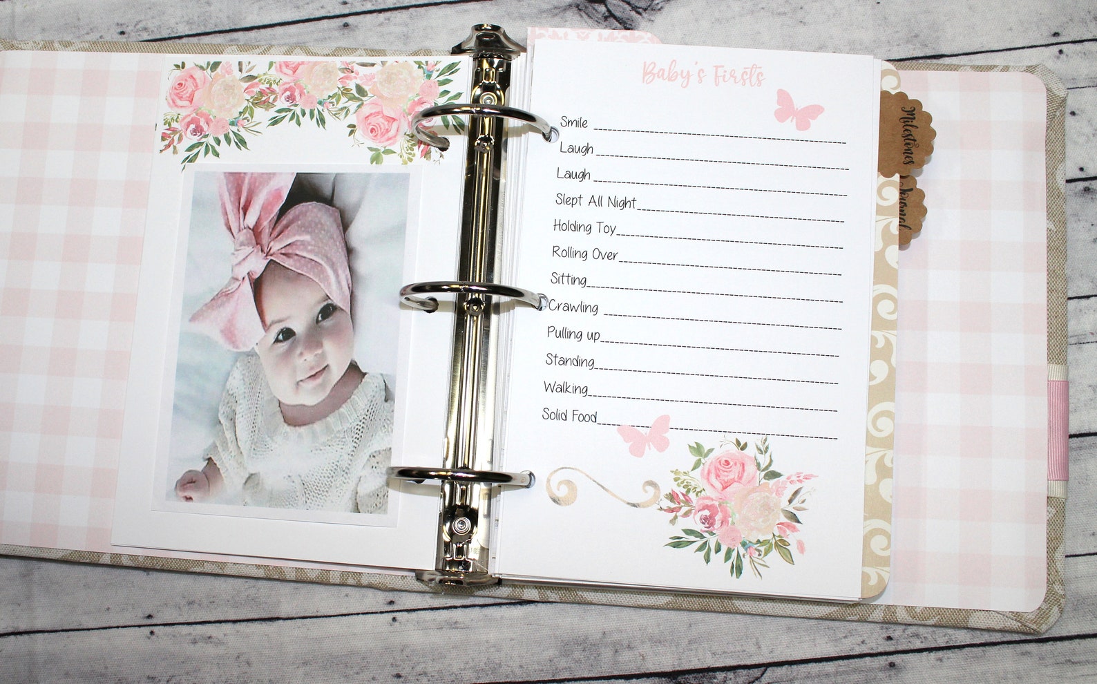 BABY Journal Baby Memory Book Baby Girl Baby Book Milestone Etsy