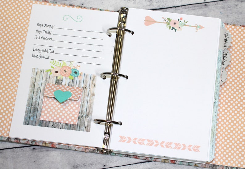 Baby Journal Baby Memory Book Boho baby book Monthly | Etsy