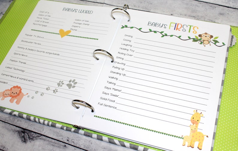 Baby Memory Book Baby Book First Year Personalized Baby Etsy