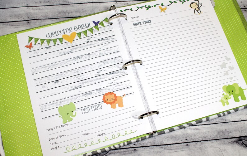 Baby Memory Book Baby Book First Year Personalized Baby Etsy