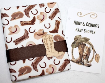 Cowboy Baby Shower Guest Book, Western Baby Shower, a little cowboy is on the way, Cowgirl theme decor, Personalized Baby Shower Guest Book