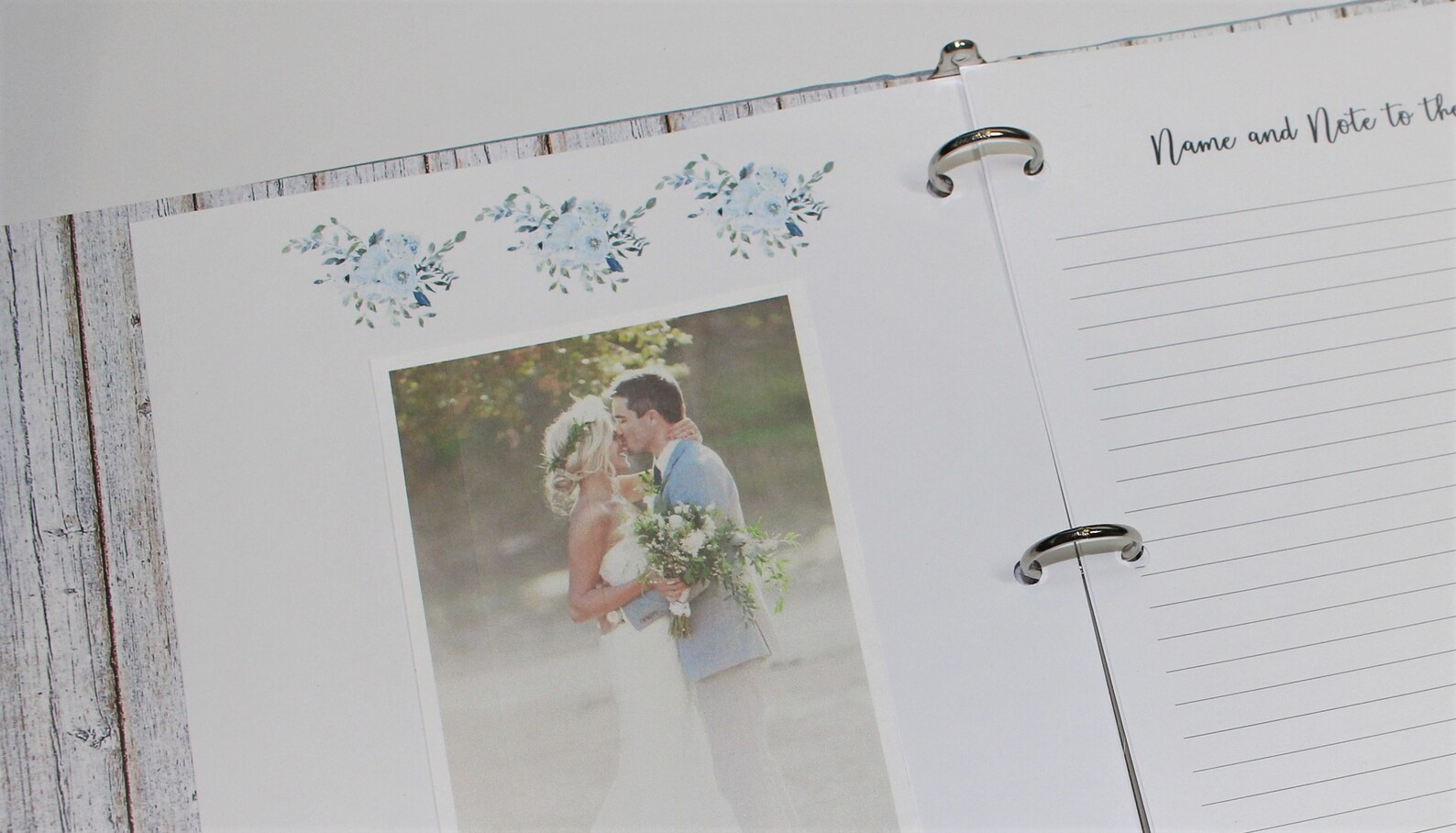 Wedding Guest Book Dusty Blue Wedding Guest Book Serenity Etsy