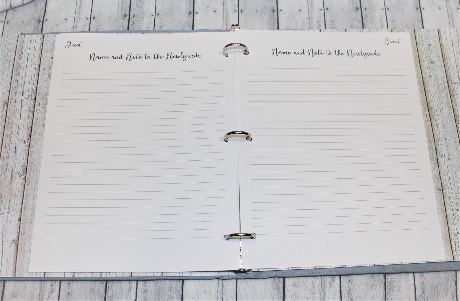 Wedding Guest Book Dusty Blue Wedding Guest Book Serenity Etsy