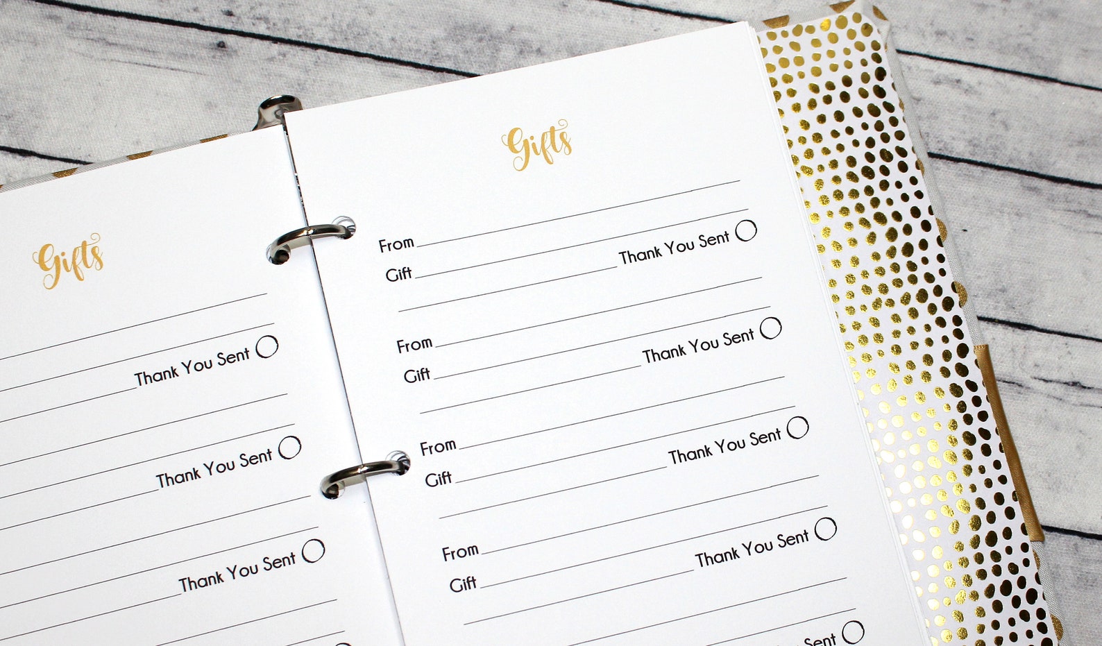 Gift Log Gift Recording Book Bridal Shower Gift Recording Etsy