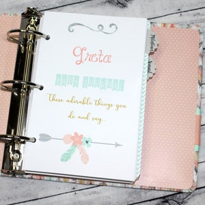 Baby Journal, Baby Memory Book, Boho Baby Book, Monthly Milestone ...