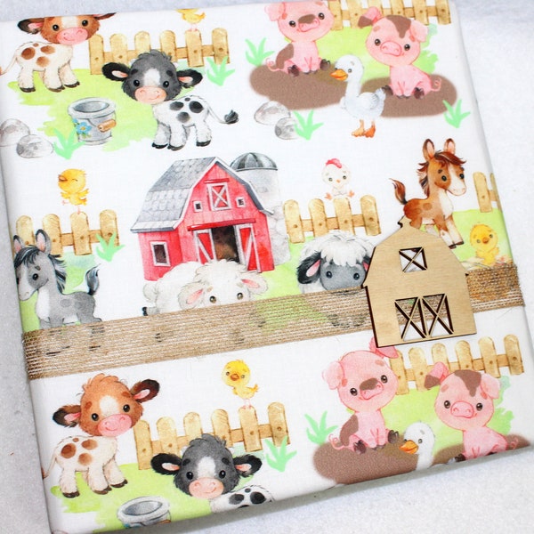 Farm Animals Baby Book, Baby Memory Book, Personalized Baby Memory Book Boy, Milestone Book, First Year, 5 Year baby book, Baby Journal