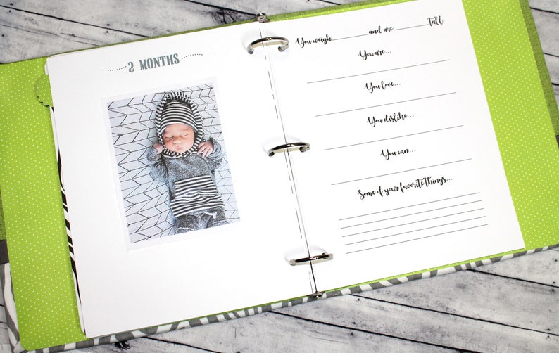 Baby Memory Book Baby Book First Year Personalized Baby Etsy