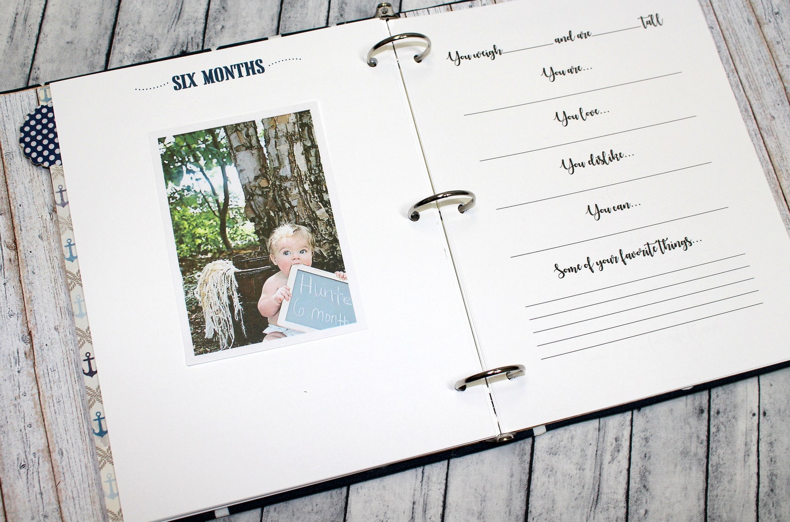 Baby Book Boy Baby Memory Book Nautical Baby Book Etsy