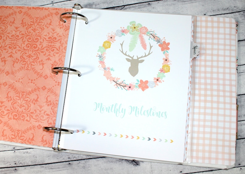 Baby Memory Book Girl Baby Book Girl Boho Baby Memory Book - Etsy