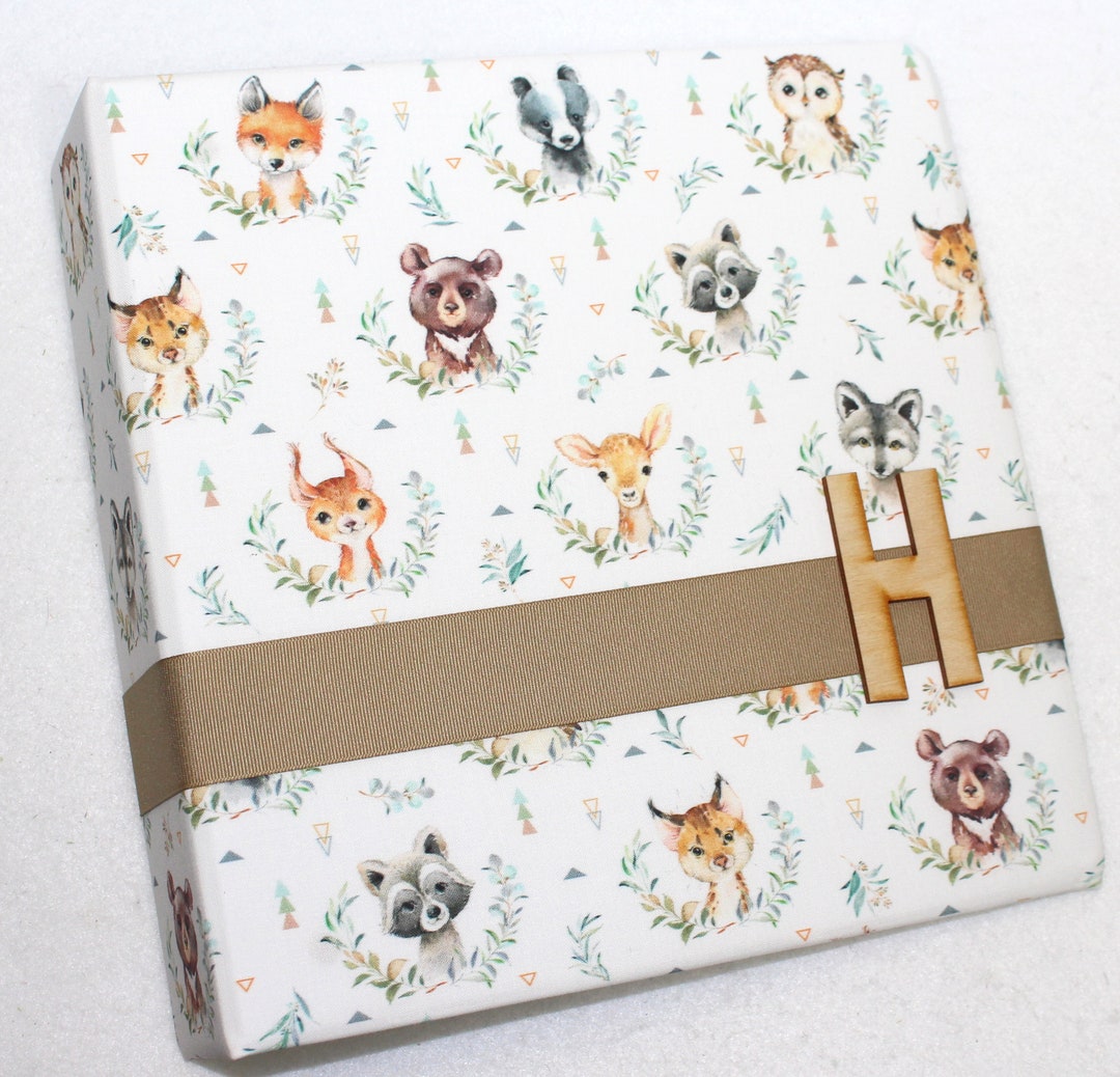 Woodland Animals Baby Book, Baby Memory Book, Baby Book Boy, Gender