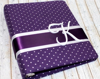Gift Recording Book, Gift Log, Bridal Shower Book, Wedding Gifts, Plum, Purple bridal shower, Dark Purple, Lavender, Custom colors, monogram