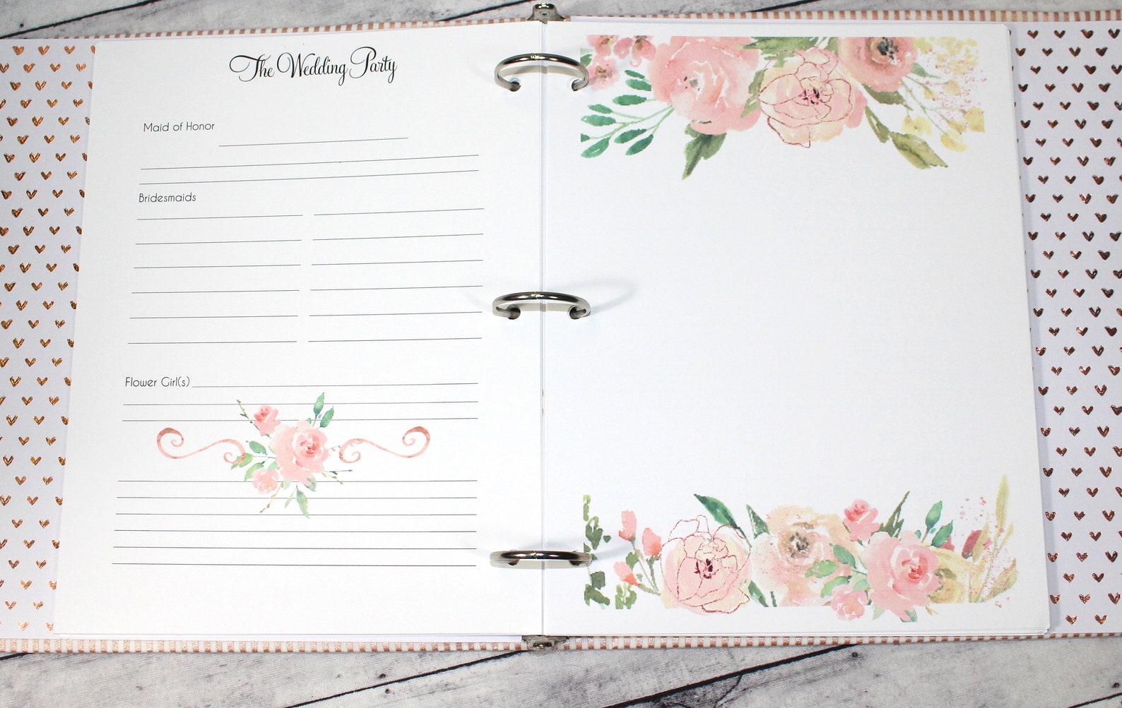 Wedding Memory Book Wedding Scrapbook Rose Gold Wedding Etsy