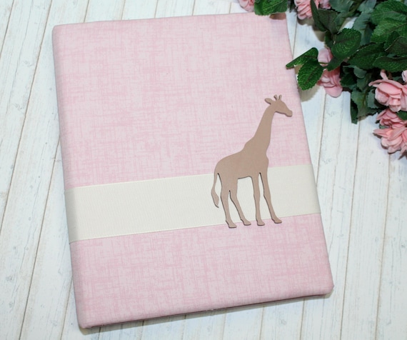 Baby Sprinkle Guest Book, Boho Giraffe, Pink Baby Shower Guestbook