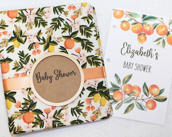 Baby Shower Guest Book, Little Cutie Baby Shower, Oranges Guestbook, Baby Shower Book, Baby Shower Decor, Baby Shower Girl, Citrus Fruit