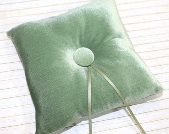 Ring Bearer Pillow, Ring Pillow, Sage Green Ring Pillow, Velvet Ring Pillow, Greenery Wedding ideas, Boho Wedding, Simple, Ring Holder, Moss