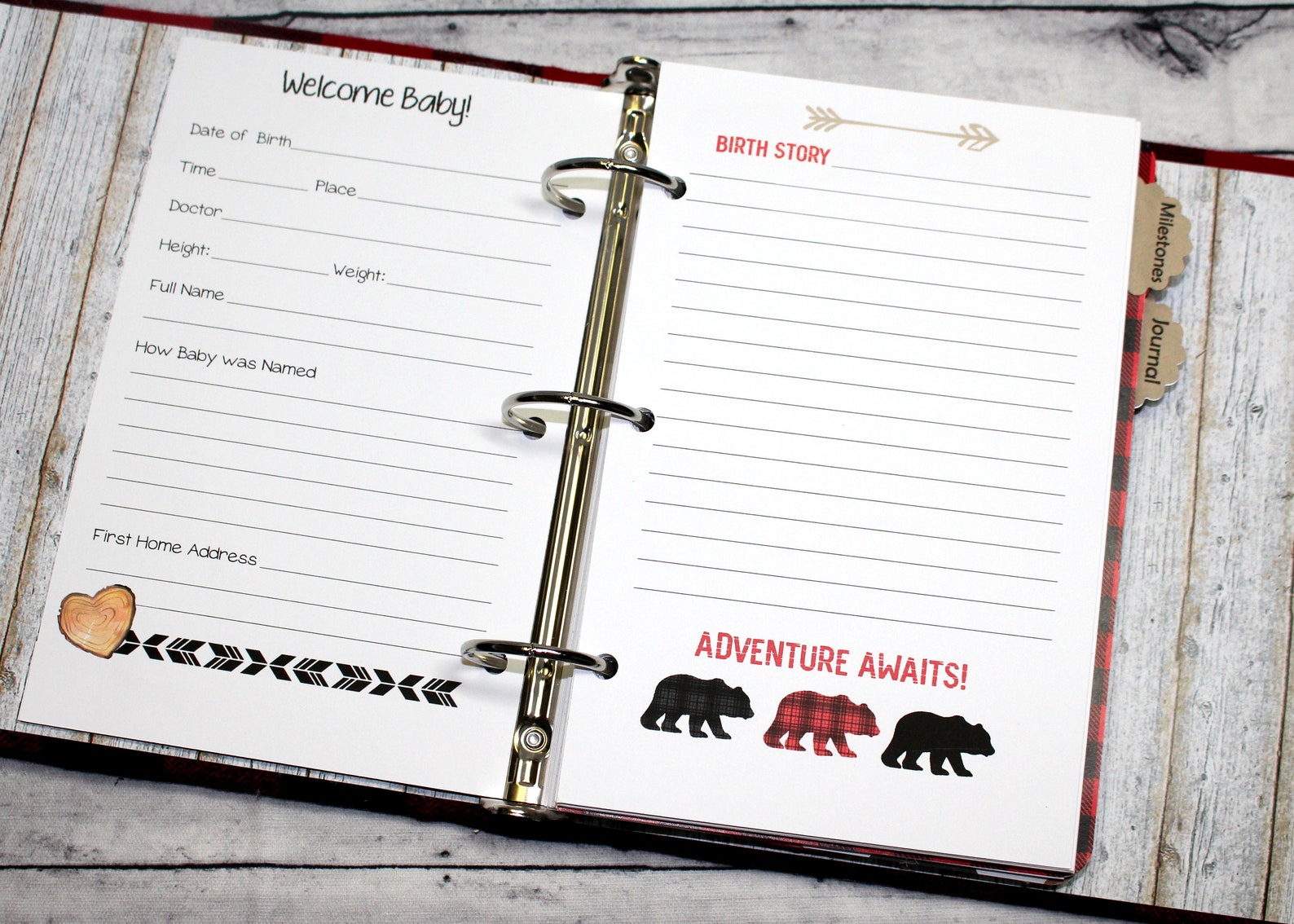 Baby Boy Baby Book Baby Memory Book Baby Journal Black and Etsy