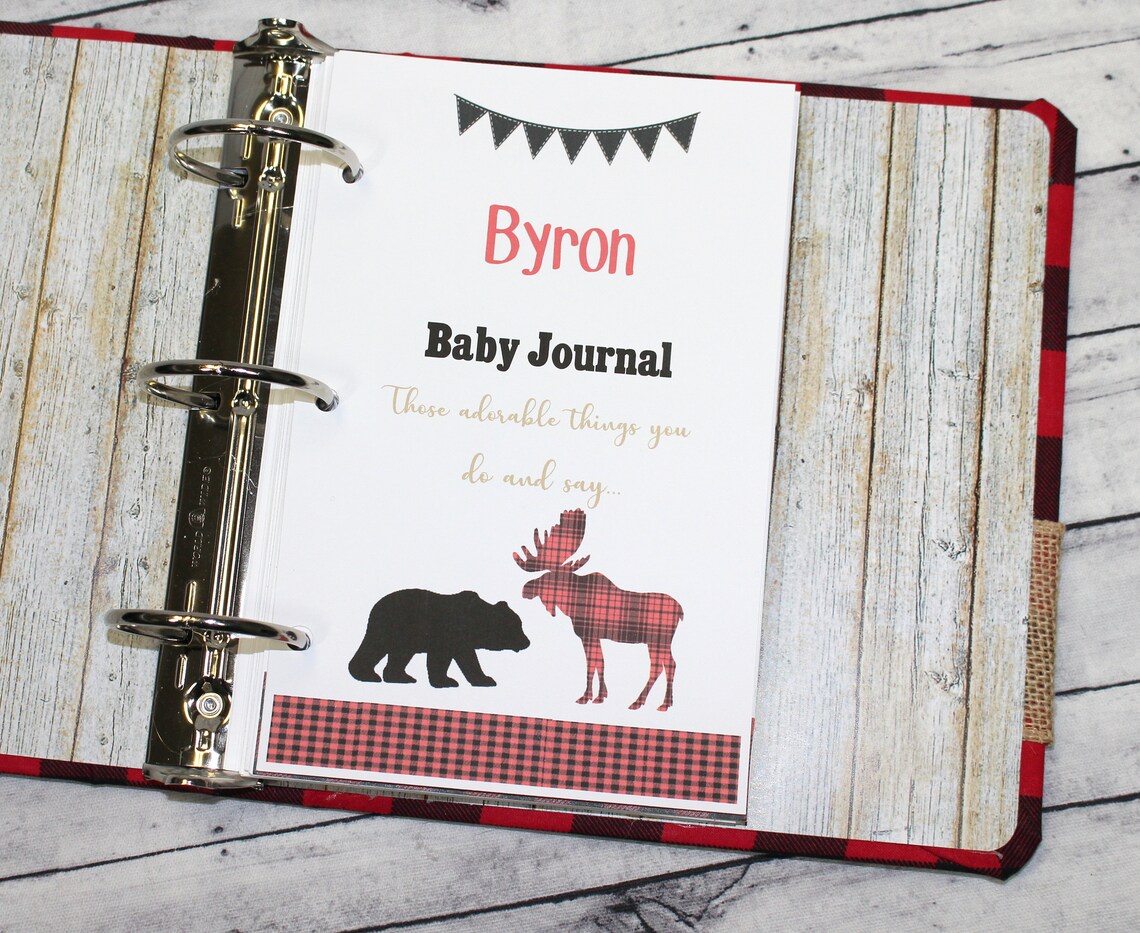 Baby Boy Baby Book Baby Memory Book Baby Journal Black and Etsy