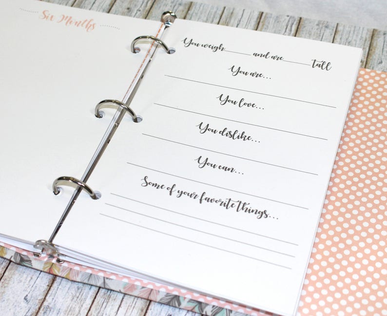 Baby Journal Baby Memory Book Boho baby book Monthly | Etsy