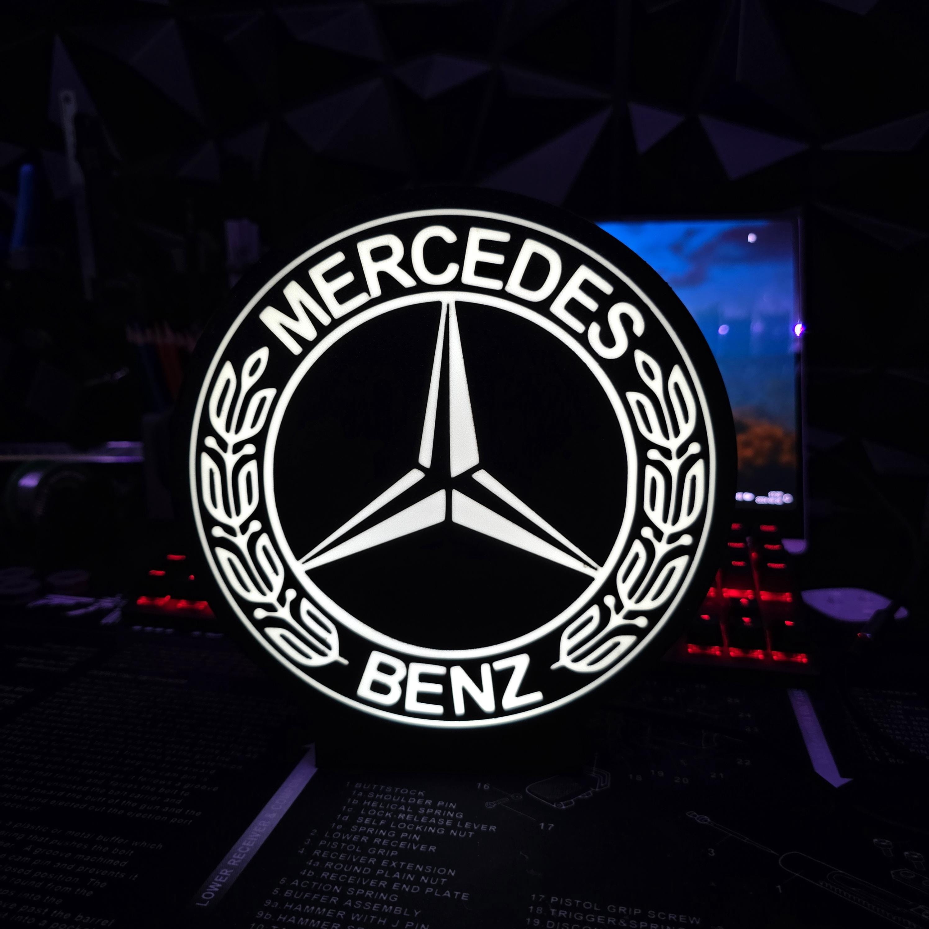 Mercedes-benz LED Sign Lamp Lightbox - Etsy