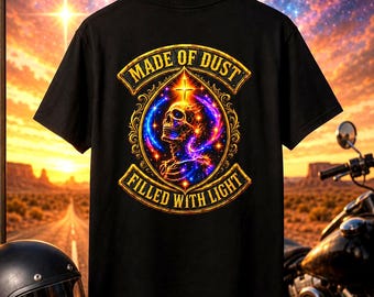 Gemaakt van stof christelijk shirt biker schedel