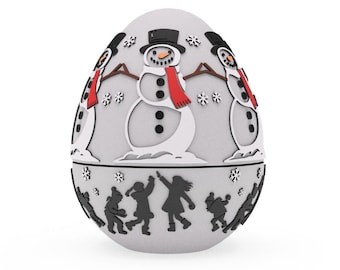 Jacky Frost's Snow Fight Egg Embossed & Debossed 3D Print Files