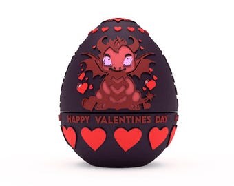 Happy Valentines Day Ei - Prägung & Deko - 3D Druck Datei