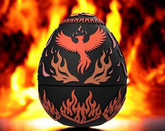 Herz des Phoenix-Eies - Prägung & Deko - 3D Druckdatei