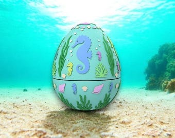 Seepferdchen Sanctuary Egg - Geprägt - 3D Druck Datei