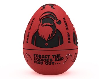 Dark Santa Egg - Vergiss die Kekse nicht... Geprägte und gesäumte 3D Druck Dateien