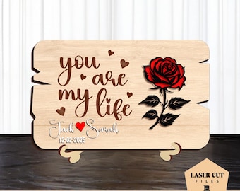 Cartello per la festa della mamma con taglio laser SVG, taglio laser per la mamma, file per cartello da scaffale per la festa della mamma, file di taglio laser per la festa della mamma, Glowforge, download digitale