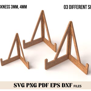 Staffelei Ständer Lasercut Bündel, 3D geschmiedete Ständer, Bilderrahmen Halter, Plattenhalter, Bilderhalter, verschiedene Größen Lasercut Ständer