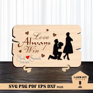 Personalized Couple Sign laser cut, Couple Laser Cut File, Valentines Day Shelf Sign File, Laser Valentines Day Cut File, Laser cut files
