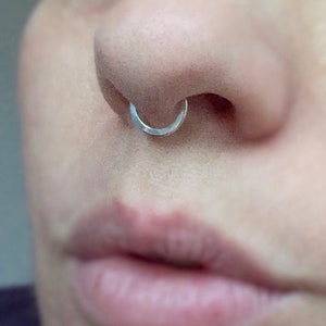 Sterling Silver Fake Septum Nose Ring no piercing boho jewelry faux body jewelry nose piercing septum hoop