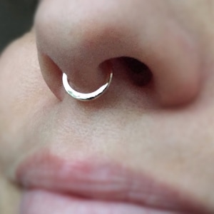 Gold Filled Fake Septum Nose Ring no piercing boho jewelry faux body jewelry nose piercing septum hoop