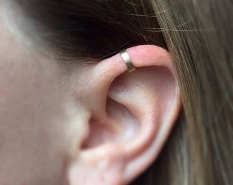 Gold Filled Minimalist Ear Cuff fake helix cartilage earcuff no piercing plain cuff earrings dainty thin minimal faux jewelry earcuffs 14k