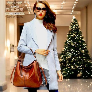 Große Kunstleder Tragetasche Damenhandtasche Designerin Schultertasche Hobo Bag Mode Handtasche Vintage Crossbody Geschenk für sie