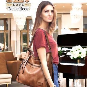 Große Kunstleder Tragetasche Damenhandtasche Designerin Schultertasche Hobo Bag Mode Handtasche Vintage Geschenk für sie